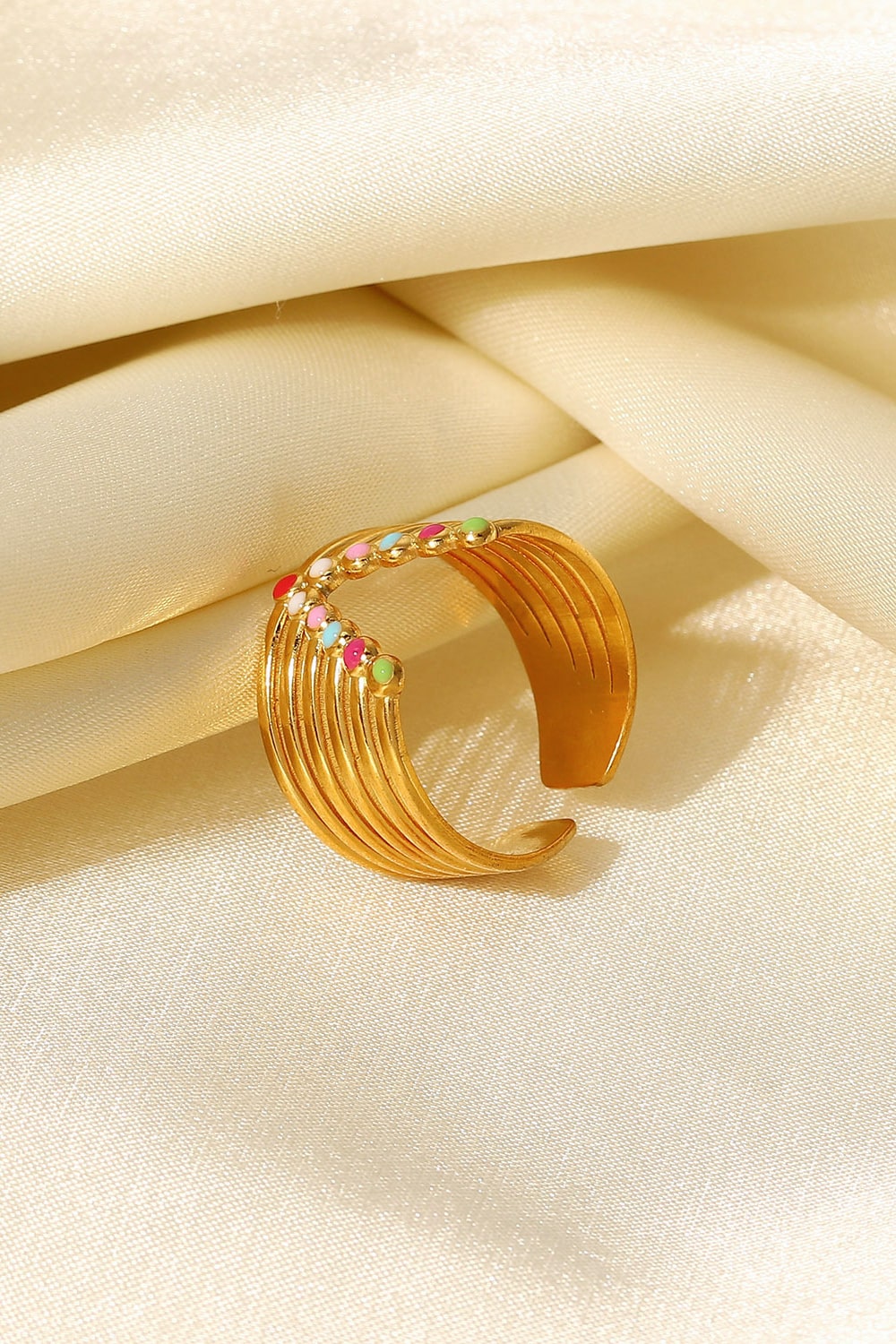 Candy Skies Decorative Enamel V-Shaped Open Ring